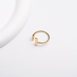 Gracayfr Through Thick And Thin Ring 14K Gold Plated Dainty Cubic Zirconia Ring Mother Daughter Rings From Mom Friendship Gifts For Women Friends Gold