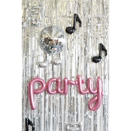 Anreixx Silver Tinsel Party Decorations Foil Fringe Shimmer Curtain, Sparkle Metallic Glitter Party Streamers for Birthday Party Wedding Disco Backdrop-1x2.5m (3 Pack)