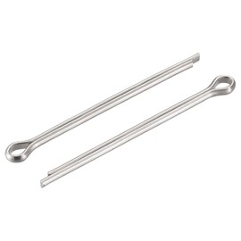 sourcing map Pack of 15 Split Splint Pins 4 x 80 mm Stainless Steel Clip Lock Safety Pins for Car Silver
