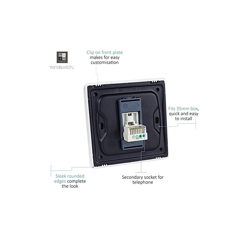 Trendi Artistic Modern Telephone Socket in Copper