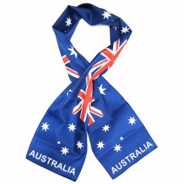 RFCO Australia Country Lightweight Flag Printed Knitted Style Scarf 8"x60"