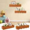 4 Set Nursery Book Shelves Scalloped Plastic Artificial Rattan Classroom
