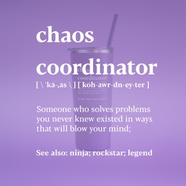 Inncup Inncup Chaos Coordinator Gifts for Women, Appreciation Gifts, Boss Gifts, Thank You Gifts for Employee, Boss, Teacher, Manager, Assistant, Coworker, Secretary- 22Oz Tumbler