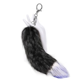 TQUXNGA Stylish Fox Tail Keyring Pendant Attractive Keyring for Car Bag Decoration Stylish Fox Tail Keyring Charm, blue