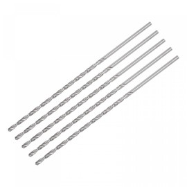 sourcing map Mini Micro Twist Drill Bits 2.5 mm Extra Long 120 mm Aluminium Alloy Pack of 5