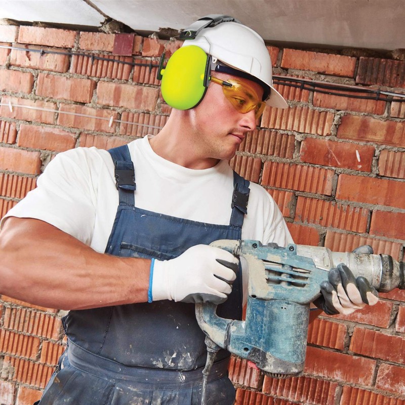 Hearing Protection Ear Muffs - Lime Green Hearing Protection and