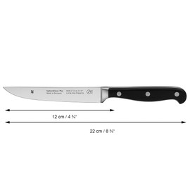 WMF Spitzenklasse Plus Steakmesser 22 cm, Made in Germany, Messer geschmiedet, Performance Cut, Spezialklingenstahl, Klinge 12 cm