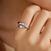 LOVECOM Christmas Day Gifts, Hug Ring,925 Sterling Silver Hug Rings