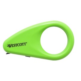 Westcott Compact Fixed Box Opener (16473), uses Slice Ceramic Blades, Green, 2.25 inches