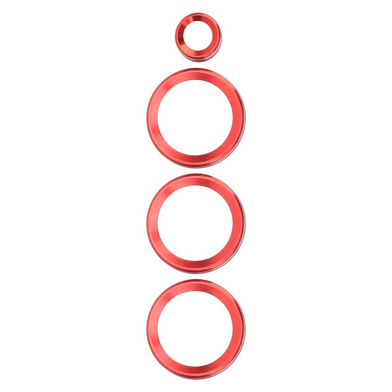 4Pcs A/C Knob Ring Trim Volume Adjuster Decor Fit for