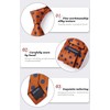 HISDERN Orange Ties for Men Woven Classic Silk Mens Tie