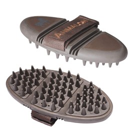 Animalon CareFlex Massage Curry Comb, Flexible and Ergonomic Massage Brush with Velcro Fastening for Real Connoisseurs, Perfect for Changing Fur