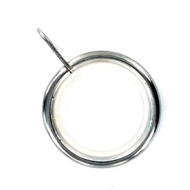 Merriway BH05504 (24 Pcs) Silent Running Curtain Drapery Pole Rod Ring Fixed Eye Chrome Inner Dimension 23mm - Pack of 24 Pieces, Silver