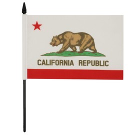 AZ FLAG - Tischflagge Kalifornien - 21x14 cm - Kalifornische Bundesstaat Tischfahne 14 x 21 Cm - Flaggen