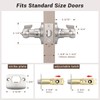 Knobonly 3 Pack Keyed Alike Satin Nickel Entrance Door Handle,