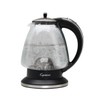 Capresso H2O Glass Rapid-Boil Kettle (48 oz, Black/Polished Chrome)