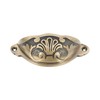 Infinity Decor Traditional Antique Brass Half Moon Floral Cup Shell