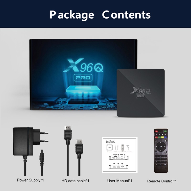 X96Q PRO Android 10.0 Smart TV Box UHD 4K Media