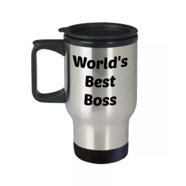 SpreadPassion Worlds Best Boss Travel Mug - Gift for Office Boss - Funny Tea Hot Cocoa...