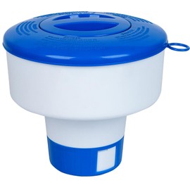 Pool Chlorine Floater for Pools Fits 3" Tablets,7" Diameter Chlorine Tablet Floater with Adjustable Flow Vents Balanced Chemical Dispenser for hot tub/Spa（Collapsible）