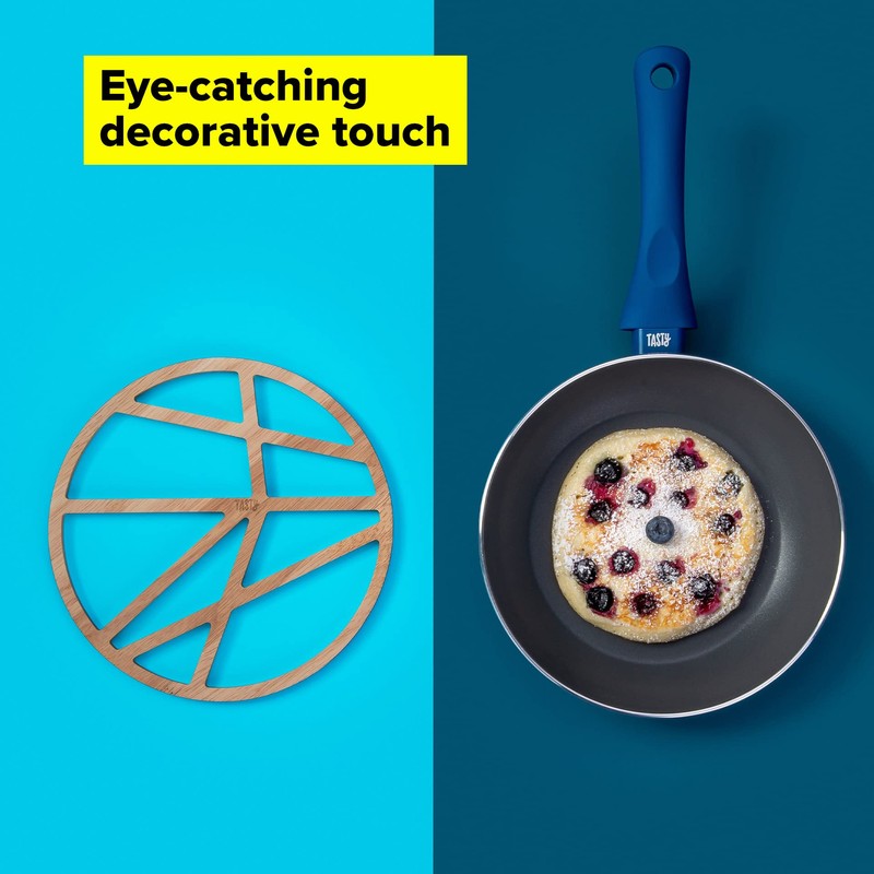 Tasty 678726 Wooden Coaster Round Design Coaster, Wood, 20 x