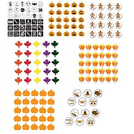 Sip Hole Cover, 7 Pkgs of 250 Caps Each, Fall Assortment, 1750 totalF
