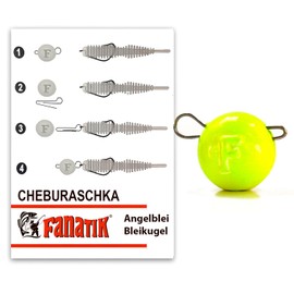 Fanatik Cheburashka Bottom Jig Lead Ball Lead Weight Jig Head Fishing Lead Cheburaschka Fishing Set Lead Ball for Rubber Fish Artificial Bait Interchangeable Lead 1g - 75g