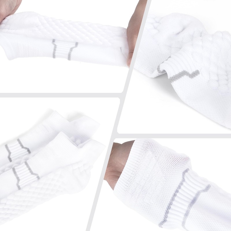 WeciBor Womens Bamboo Trainer Running Socks, Low Cut Cushioned Breathable