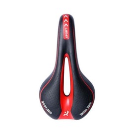 Bicycle Saddle, Sports, Painless, Replacement, Memory Foam, Shock Absorption, Road Bike, Slim, Stylish, Black x Red