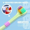 GANPUB 2 Pcs Three-Sided Soft Hair Toothbrush, Deeply and Thoroughly