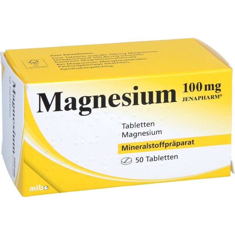 MAGNESIUM 100 mg Jenapharm Tablets Pack of 50