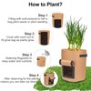 DiCandle 4 Pack 10 Gallon Potato Growing Bags with Flap,