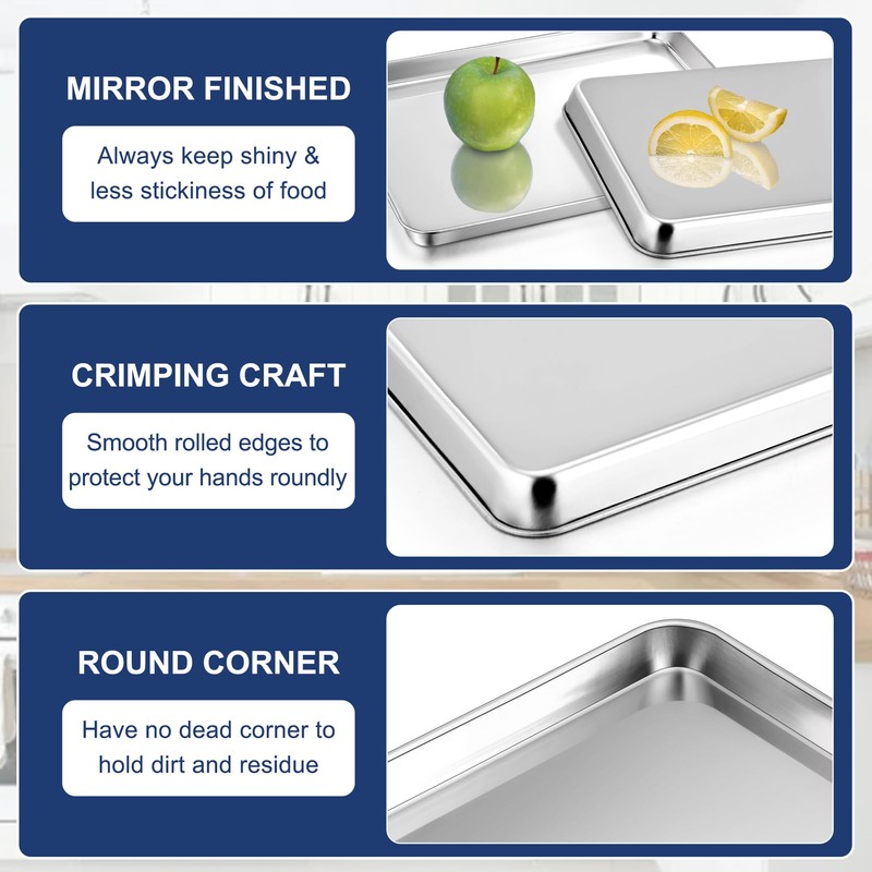 P&P CHEF 17.3 Inch Baking Cookie Sheet, Oven Pan Tray