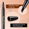 AWROSE Eyebrow Pencil, 2 Pack 3D Microblading 4-Tip Eyebrow Pen,