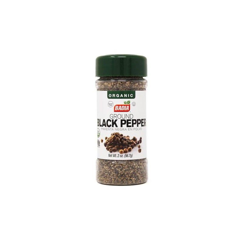 Badia Organic Ground Black Pepper 2 oz – Bold &