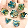 KAOTPO 7-Piece DND Dice Set, Double Colour Dice Set with