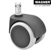 WAGNER swivel chair castors/office chair castors - 5pcs. set -