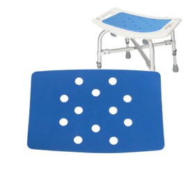 Bath Chair Seat Mat - Elderly Shower Bench Cushion Non-Slip EVA Foam Pad with Adhesive for Disabled Handicap Senior, Curved(Not Include Stool)