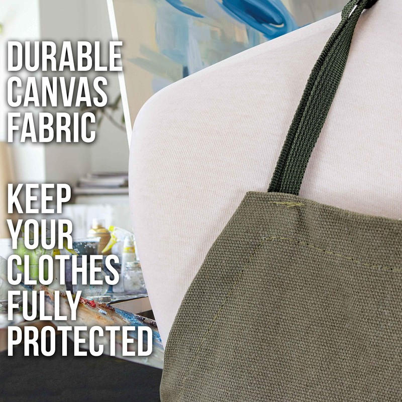 US Art Supply Extra Large Canvas Adjustable Artist Apron -