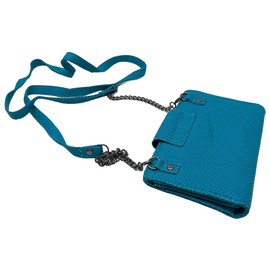 Vans Off The Wall Women's Jenna Faux Leather Perforated Crossbody Chain Wallet - Teal