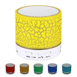 Portable Bluetooth Speaker Outdoor Wireless Loud Stereo Speaker RGB LED Light MP3 TF SD Slot for Beach, Boat, Pool, Bike, Shower for Travel,Sport,Gifts for men & women (Yellow)