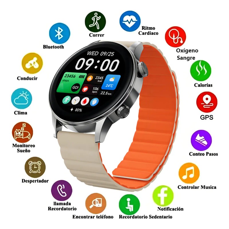 Reloj Inteligente Black Shark S3 1.43 pulgadas Amoled Correa De