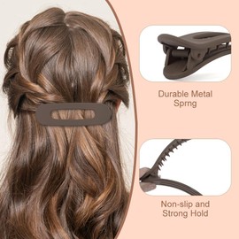 Flat Hair Clips For Women Strong Hold Hair Claw Clips Lay Flat Claw Clips for Thin & Thick Hair Clips Styling Hair Accessories for Girls (Style1, One size)