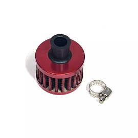 Unbranded RED 12MM MINI AIR OIL BREATHER FILTER CARBON FIBER FOR HONDA CIVIC EG6 EK SPOON