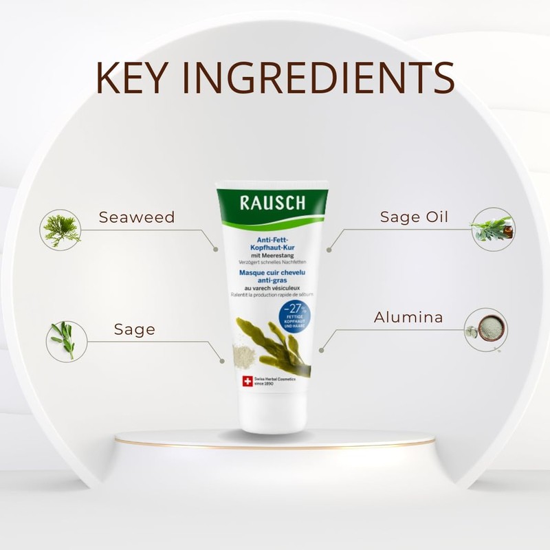 RAUSCH Degreasing scalp treatment with seaweed 100ml -Healing Mask for
