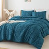 Andency Teal Tufted Comforter Set King(104x90Inch), 3 Pieces(1 Boho Comforter,