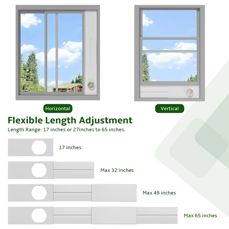 BEWAVE Dryer Vent Window Kit, Window Vent Kit Fit with