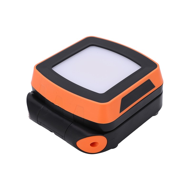 Orange Portable Rechargeable Work Light LED Flood Lights Folding Stand