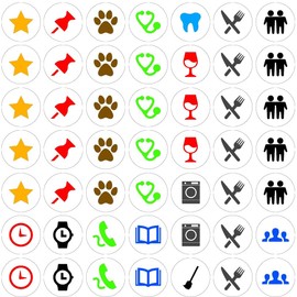 900 Mini Colourful Planner Dots 10mm Spot Stickers for Teachers and Planners