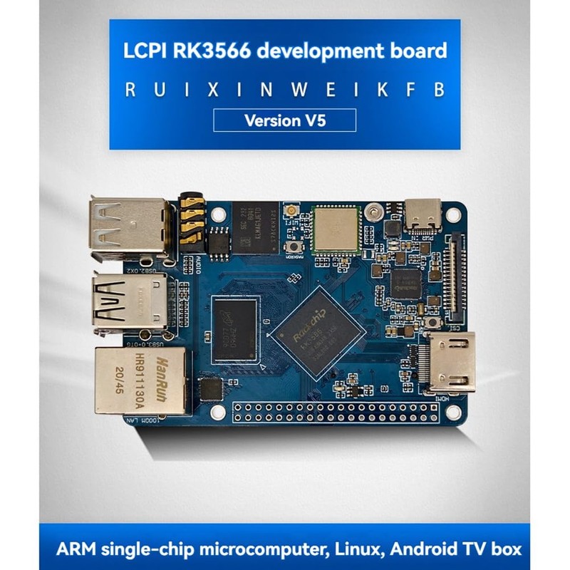 Snblzhef RK3566 Development Board 4G+16G ARM Microcontroller 4K@60fps WiFi-BT with